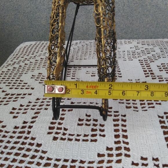 Curly Metal Wire Rocking Reindeer Christmas Winter Holiday Decor Jingle Bells - Picture 10 of 10